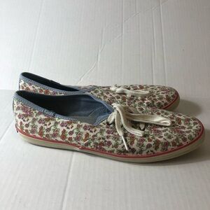 Ked’s Lace Up Women’s Floral Sneakers  Size 9.5